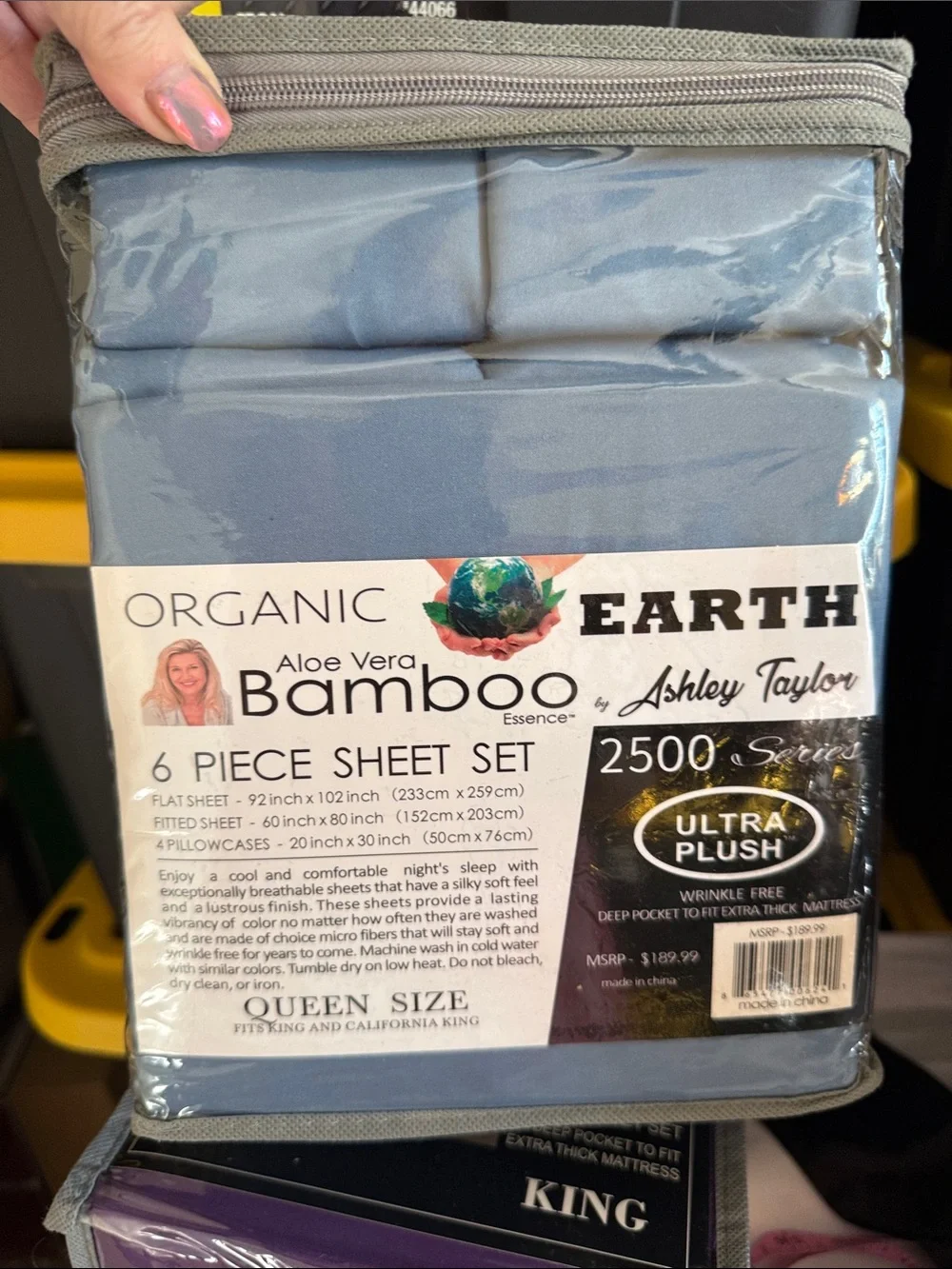 Ashley Taylor Bamboo Essence Ultra Plush 6-Piece Sheet Set - Blue